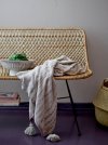 Bloomingville HALLIE Ławka z Rattanowym Siedziskiem