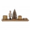 Bloomingville CHRISTMAS SANGA Dekoracja Świąteczna / Świecznik na Tacy z Dekoracjami