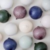 Lyngby Porcelain RHOMBE Bombka Porcelanowa - Niebieska