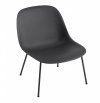 Muuto FIBER LOUNGE Fotel Czarny - Rama Metalowa