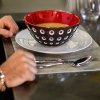Guzzini LE MURRINE Miska 20 cm / Czarno - Czerwona
