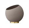 Aytm GLOBE Donica do Kwiatów 17 cm Taupe na Złotej Podstawie