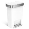 simplehuman LINER POCKET Kosz Pedałowy 45 l / Biały