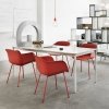 Muuto FIBER ARMCHAIR TUBE BASE Krzesło - Musztardowe/Podstawa Czarna