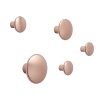 Muuto DOTS Wieszak Metalowy - Zestaw 5 Metalowych Wieszaków / Różowy