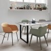 Muuto FIBER ARMCHAIR TUBE BASE Krzesło - Musztardowe/Podstawa Czarna