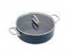 Joseph Joseph SPACE Garnek Niski ze Składanym Uchwytem i Pokrywką 28 cm / Granatowy
