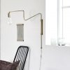 House Doctor SWING Lampa L - Kinkiet Mosiądz Złoty