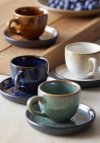 Bitz NORDIC Filiżanki ze Spodkiem do Kawy Espresso 70 ml Czarne / Granatowe