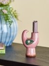Bloomingville TRUDY Świecznik Ceramiczny Ptaszek / Różowy