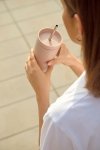 Stelton TO GO Kubek Termiczny ze Słomką 400 ml / Różowy