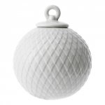 Lyngby Porcelain RHOMBE Bombka Porcelanowa - Szara