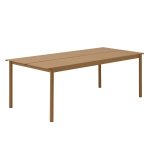 Muuto LINEAR Ogrodowy Stół Stalowy 220 x 90 cm Pomarańczowy