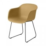 Muuto FIBER ARMCHAIR SLED BASE Krzesło - Rude / Metalowa Rama