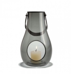Holmegaard DESIGN WITH LIGHT Lampion - Świecznik 25 cm Smoke Szary