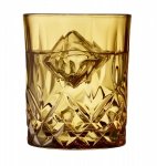 Lyngby Glass SORRENTO Kolorowe Szklanki do Drinków, Whisky 320 ml 4 Szt. / Żółte