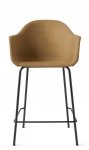 Menu HARBOUR Krzesło Barowe 102 cm Hoker Czarny - Siedzisko Tapicerowane Miodowe