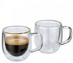 Cilio VENTO Szklanki Termiczne z Uchem do Kawy Espresso 80 ml 2 Szt.