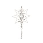 Georg Jensen CHRISTMAS Gwiazda - Czubek na Choinkę 18 cm Srebrny / Białe Złoto