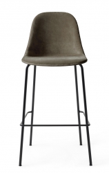 Menu HARBOUR SIDE Krzesło Barowe 112 cm Hoker Czarny - Siedzisko Tapicerowane Beżowe