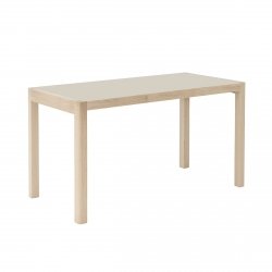 Muuto WORKSHOP Biurko Drewniane 130x65 cm Naturalne / Blat Szary Linoleum