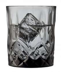 Lyngby Glass SORRENTO Kolorowe Szklanki do Drinków, Whisky 320 ml 4 Szt. / Szare