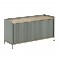 Muuto ENFOLD Komoda Niska 124 cm Zielona Dusty Green