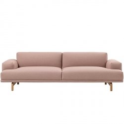 Muuto COMPOSE Sofa 3-Osobowa - Różowa (Fiord 551)