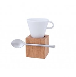 Clap Design CUBE Filiżanka / Zestaw do Kawy Espresso 50 ml Biały