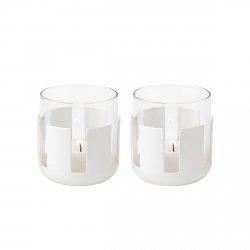 Stelton LUNA Świecznik Tealight 2 Szt. Biały