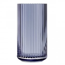 Lyngby Porcelain LYNGBY Wazon Szklany 38 cm Niebieski / Midnight Blue