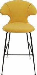 Umage TIME FLIES Hoker - Tapicerowane Krzesło Barowe na Czarnych Nogach 112 cm / Żółte