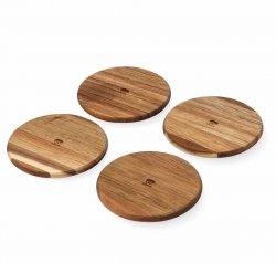 Holm WOODEN Drewniane Podstawki pod Szklanki 4 Szt.