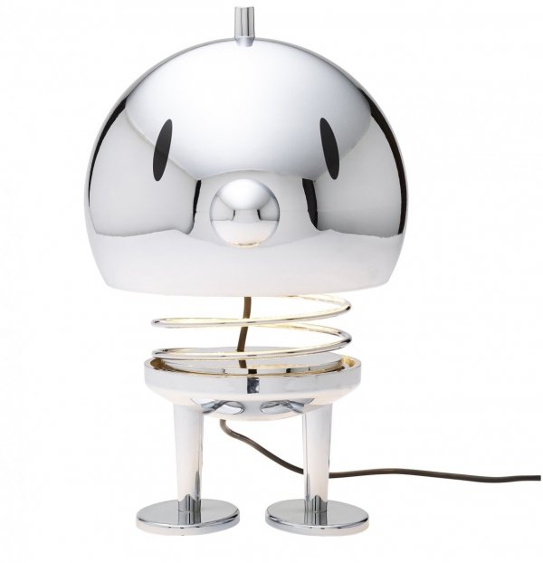 Hoptimist BUMBLE Lampa Stołowa - Figurka Optymisty XL Chrom