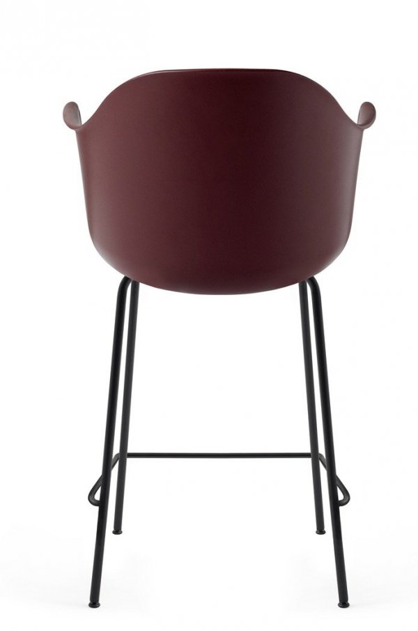 Menu HARBOUR Krzesło Barowe 102 cm Hoker Czarny - Siedzisko Bordowe