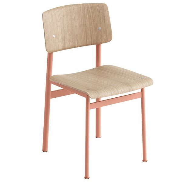 Muuto LOFT Krzesło - Różowe/Siedzisko Dębowe (Dusty Rose)