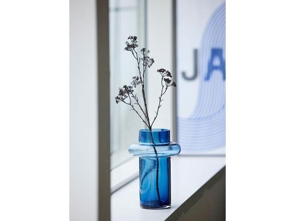 Lyngby Glass TUBE Wazon do Kwiatów 25 cm Granatowy