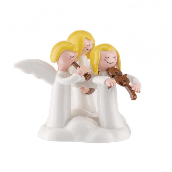 Alessi HAPPY ETERNITY BABY Porcelanowa Figurka Świąteczna / Grające Aniołki