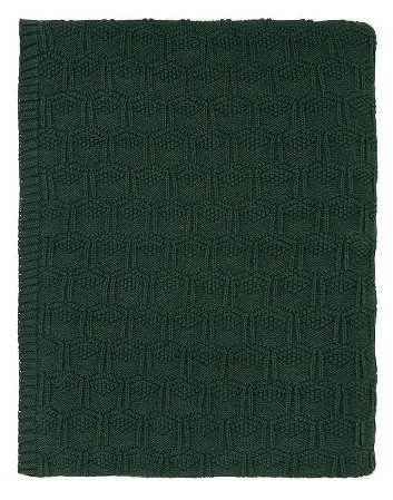 Sodahl DECO Bawełniany Pled - Koc 130x170 cm Ciemnozielony Deep Green