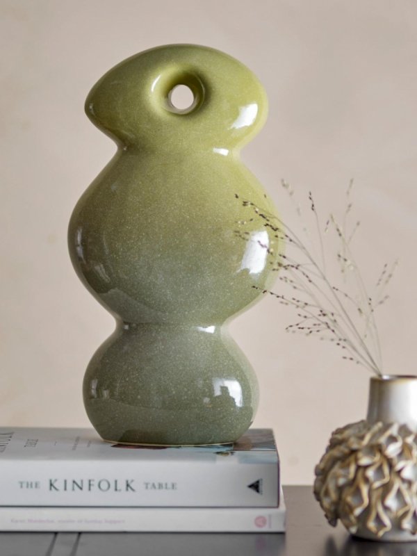  Bloomingville KAUI Dekoracja - Rzeźba Ceramiczna / Zielona