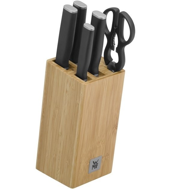 Wmf KINEO Zestaw Noży Kuchennych z Nożycami w Drewnianym Bloku