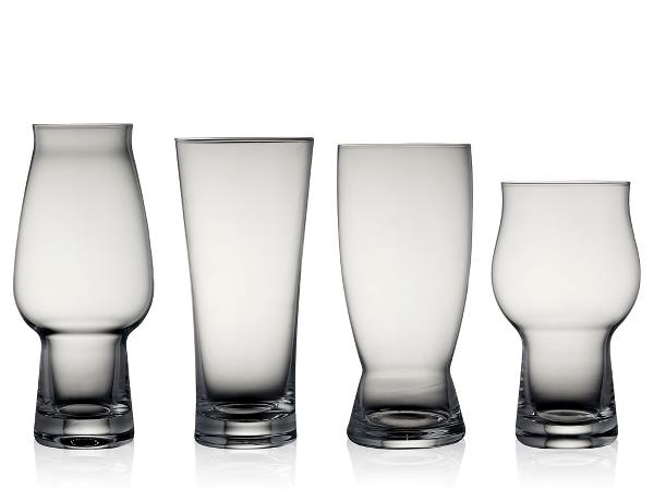 Lyngby Glass BEER Szklanki do Piwa - Zestaw 4 Szklanek do Różnych Gatunków Piw