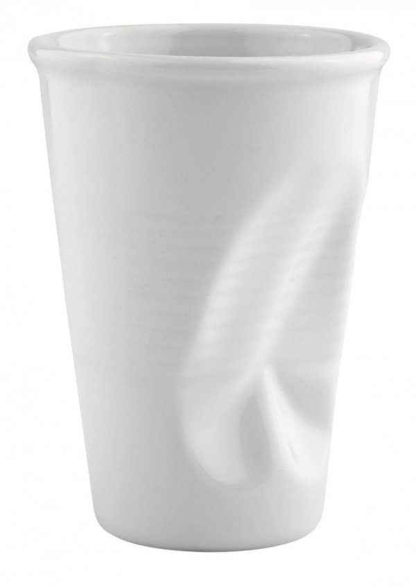 KJ Collection PAPER CUP &quot;Zgnieciony&quot; Kubek do Kawy 200 ml Biały