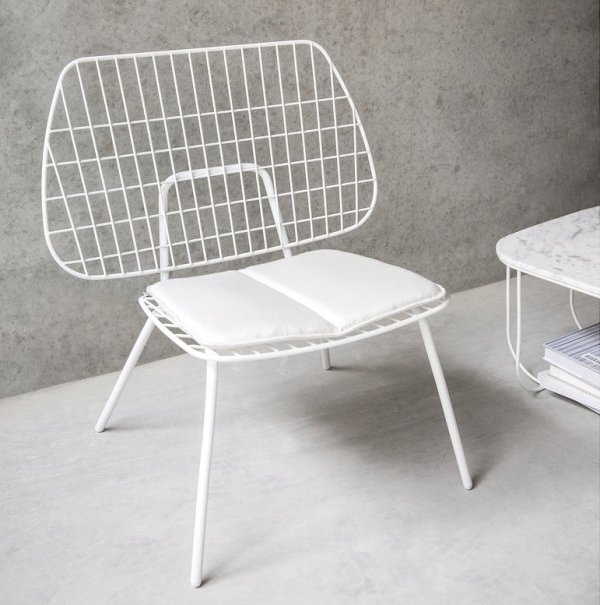 Menu WM String Lounge Chair - Krzesło Białe