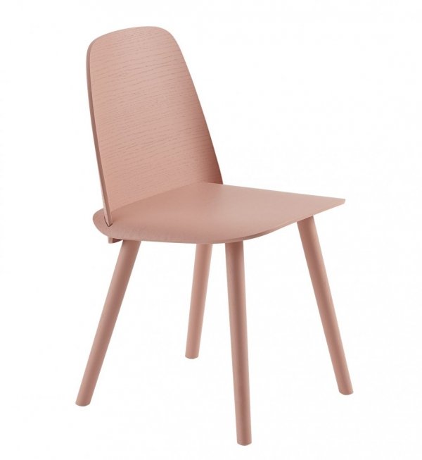 Muuto NERD Krzesło Drewniane - Różowe