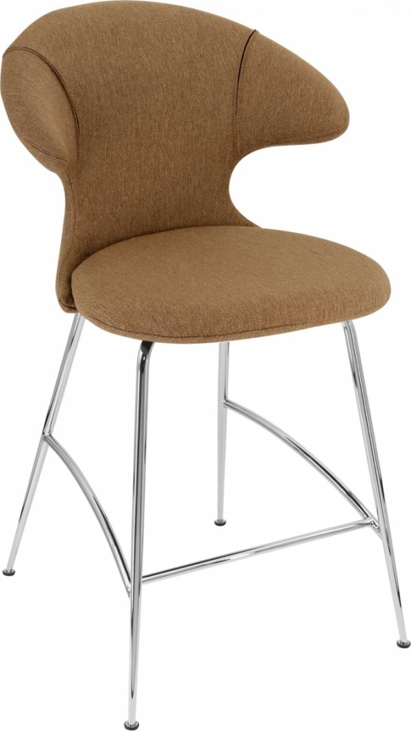 Umage TIME FLIES Hoker - Tapicerowane Krzesło Barowe na Chromowanych Nogach 102 cm / Jasnozielone