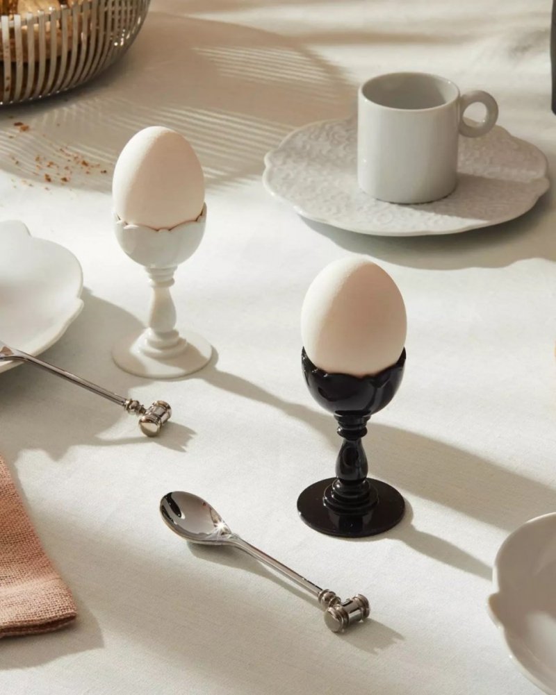 Alessi DRESSED Kieliszek do Jajek z Łyżeczką - Biały
