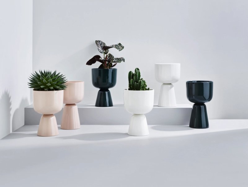 Iittala NAPPULA Osłonka - Doniczka do Kwiatów 15,5 cm - Wysoka / Beżowa