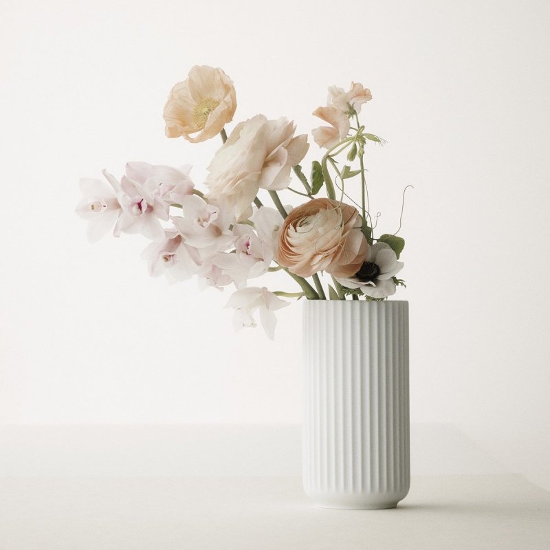 Lyngby Porcelain LYNGBY Wazon do Kwiatów 20 cm Biały