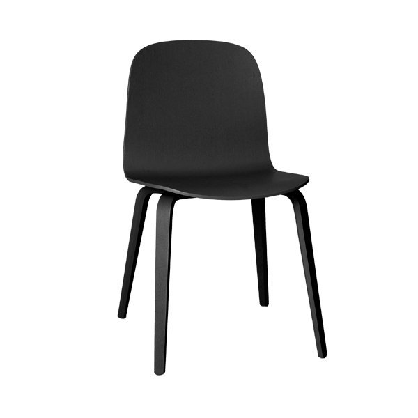 Muuto VISU Krzesło Drewniane - Czarne 2 Szt.